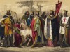 Гуго Капет - основатель королевской династии Капетингов (987—996); Роберт II Благочестивый (996—1031); Генрих I (1016—1031); Филипп I (1060—1108); Роберт I Старый с матерью Констанцией Арльской; Людовик VI Толстый (1108—1137) и Людовик VII (1137—1180)