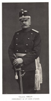 Полковник Изелин - командующий вторым армейским корпусом швейцарской армии во время Первой мировой войны. Notre armée. Женева, 1915