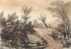 Пейзаж с лошадью и коровами. Гравюра с рисунка знаменитого английского пейзажиста Томаса Гейнсборо из коллекции британского мецената Т. Монро. A Collection of Prints ...of Tho. Gainsborough, Лондон, 1819. 
