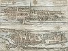 Вид с высоты птичьего полета на города Хузум (Германия) и Хадерслев (Дания). Civitates orbis terrarum. Liber quartus urbium praecipuarum totius mundi Франца Хогенберга и Георга Брауна, Кёльн, 1588-97