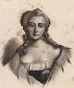 Императрица Елизавета Петровна (1709--1761) (из L'Univers. Histoire et Description de tous les Peuples. Russie. Париж. 1838 год (лист 60))