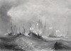 Вильгельм Оранский высаживается со своими войсками в порту Торбей (лист из альбома "Галерея Тёрнера", изданного в Нью-Йорке в 1875 году)
