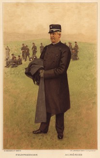 Капеллан (военный священник) швейцарской армии (из альбома хромолитографий L' Armée Suisse... Цюрих. 1894 год)