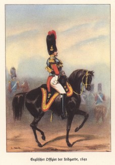 Офицер английской гвардии в 1842 году (из популярной в нацистской Германии работы Мартина Лезиуса Das Ehrenkleid des Soldaten... Берлин. 1936 год)