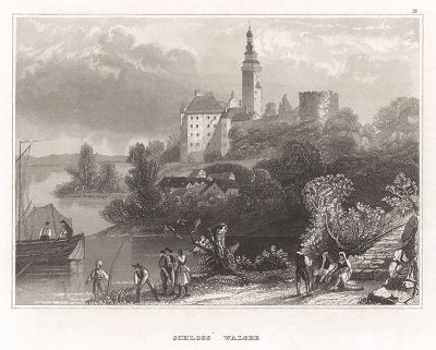 Замок Вальзее в Вальзее-Зиндельбурге, Австрия. Meyer's Universum..., Хильдбургхаузен, 1844 год.
