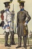 1798-1809 гг. Солдаты австрийской пехоты в полевой форме.  Коллекция Роберта фон Арнольди. Германия, 1911-29