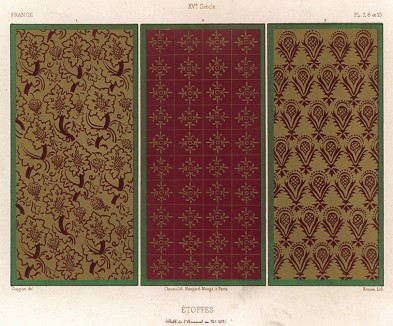 Образцы французских тканей. Les arts somptuaires… Париж, 1858