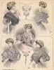 Летние кружевные блузки по моде модерн и по эскизам нескольких парижских дизайнеров (Les grandes modes de Paris за 1907 год).