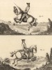 Выездка. Крупад и ballotade (Ивердонская энциклопедия. Том VII. Швейцария, 1778 год)