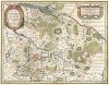 Карта герцогства Люнебург с городами Ганновер и Гамбург. Ducatus Luneburgensis Adiacentiumqu regionum delineatio Auctore Iohanne Mellingero. Издал Ян Янсониус. Амстердам, 1636