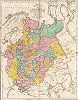Географическая и статистическая карта Европейской России в 1813 году с указанием мест значимых сражений русской армии и территории Польши, отошедшей Российской империи в 1773, 1795 и 1795 гг. 