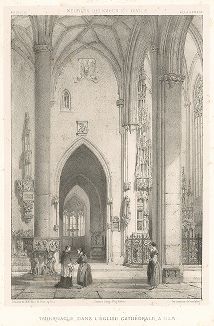 Табернакль собора в Ульме, XV век. Meubles religieux et civils..., Париж, 1864-74 гг. 