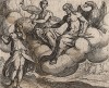 Семела погибает узрев Юпитера во всей его мощи. Гравировал Антонио Темпеста для своей знаменитой серии "Метаморфозы" Овидия, л.27. Амстердам, 1606