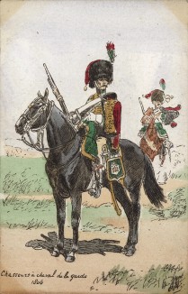 1806 г. Гвардейский конный егерь Великой армии Наполеона. Коллекция Роберта фон Арнольди. Германия, 1911-29