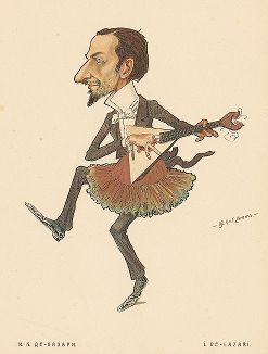 Иван Константинович Де Лазари. «Русский балет в карикатурах» СПб, 1903 год. 