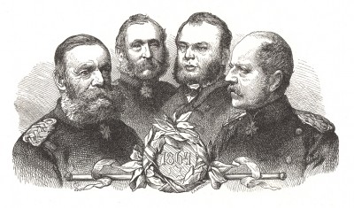 Прусские генералы - победители в Датско-прусской войне 1864 г. Preussens Heer, стр.87. Берлин, 1876 