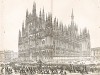 Миланский собор (Duomo (ит.)) (вид с северо-запада) (из Engravings of ancient Cathedrals, Hotels de Ville, and other public buildings of celebrity, in France, Holland, Germany and Italy... Лондон. 1842 год)
