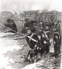 Французские сапёры эпохи наполеоновских войн на позициях (из Types et uniformes. L'armée françáise par Éduard Detaille. Париж. 1889 год)