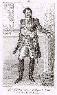 Анри-Жак-Гийом Кларк (1765-1818), маршал Франции с 1816 года. Galerie des Marechaux de France par Ch. Gavard, Париж, 1839 год. 
