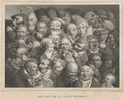 "Собрание 35 различных голов" работы Луи-Леопольда Буальи, ок. 1820 года