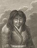 Грудное изображение женщины народа назваемого Айно 