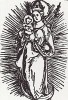 Альбрехт Дюрер. Дева Мария -- Царица Небесная. Гравюра из Salus animae (лат.)