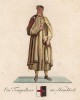 Тамплиер в повседневном орденском одеянии. Abbildungen derjenigen Ritter-Orden welche eine eigene Ordenskleidung haben. Мангейм, 1791