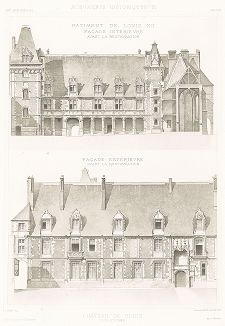 Замок Блуа (XVII век), лист 1.  Archives de la Commission des monuments historiques, т.3, Париж, 1898-1903. 
