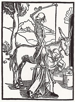 Глупый кузнец (иллюстрация к главе 94 книги Себастьяна Бранта "Корабль дураков", гравированная Дюрером в 1494 году)