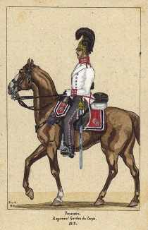 1813 г. Кавалерист прусской конной гвардии. Коллекция Роберта фон Арнольди. Германия, 1911-29 