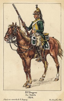1804 г. Кавалерист 22-го драгунского полка французской армии. Коллекция Роберта фон Арнольди. Германия, 1911-28