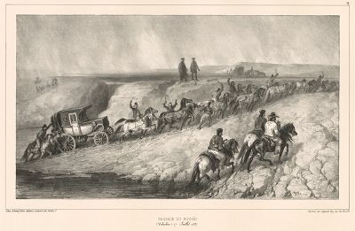 Непростое путешествие в Бузево 17 июля 1837 года (из Voyage dans la Russie Méridionale et la Crimée... Париж. 1848 год (лист 19))