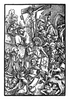 Путь к спасению. Иллюстрация Ганса Шауфелейна к Via Felicitatis. Издал Johann Miller, Аугсбург, 1513