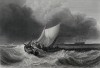 Голландские рыбачьи лодки, застигнутые бурей (лист из альбома "Галерея Тёрнера", изданного в Нью-Йорке в 1875 году)