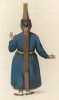 Костюм женщины народности черемисов со спины (лист 10 иллюстраций к известной работе Эдварда Хардинга "Костюм Российской империи", изданной в Лондоне в 1803 году)
