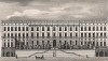 Королевский дворец в Стокгольме, вид с запада. Stockholm forr och NU. Стокгольм, 1837