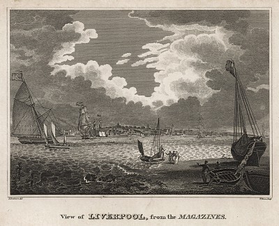 Вид на Ливерпуль. A New Geographical Dictionary. Лондон, 1820