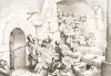Крит. 21 июля 1643 г. Не желая сдаваться туркам, венецианец Бьяджо Джулиани бросает факел в пороховой погреб (форт Святого Теодора, крепость Ханья). Storia Veneta, л.124. Венеция, 1864