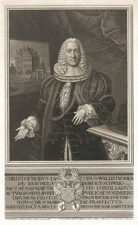 Кристофор Якоб Вальдстромер (1701--1766) - немецкий юрист, судья, член земельного совета. 