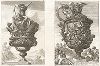 Античные вазоны работы Жана Лепотра из серии "Вазы и картуши", 1751 год. 