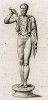 Статуэтка из бронзы. Высота изображения соответствует оригиналу. «Атлет Венеры»: старик, чья левая рука прикрыта хламидой на манер древнегреческих атлетов, омывает фаллос возбуждающей жидкостью. Фигурка имела культовое значение.