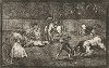 Лист III из всемирно известной серии офортов знаменитого художника и гравёра Франсиско Гойи "Тавромахия" (La Tauromaquia). Серия была сделана в 1815 г. Представленные листы напечатаны в Мадриде с оригинальных досок около 1900 года. 