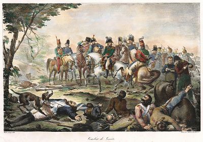 Сражение при Лонато. Vie politique et militaire de Napoleon par A.V. Arnault..., Париж, 1822-26 гг. 