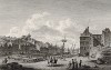 Вид на центральную площадь порта Морле (лист 36 из альбома гравюр Nouvelles vues perspectives des ports de France..., изданного в Париже в 1791 году)