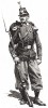 Солдат французской линейной пехоты в полевой форме образца 1865 года. Types et uniformes. L'armée françаise par Éduard Detaille. Париж, 1889