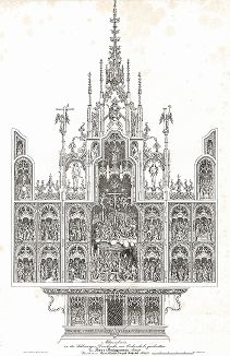 Алтарь Бордесхольм, выполненный в 1521 году Хансом Брюггеманом и находящийся в Кафедральном соборе святого Петра в Шлезвиге. 