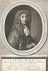 Говард Бидло (1649--1713) - выдающийся голландский врач, анатом, поэт и драматург, ярчайший представитель "Золотого века" Голландии. Личный врач английского короля Вильгельма III Оранского.  Гравюра Абрахама Блотелинга по оригиналу Герарда де Лересса, 1681 год. 