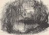 Кладбище Магнолия, Чарльстон, штат Южная Каролина. Лист из издания "Picturesque America", т.I, Нью-Йорк, 1872.