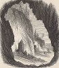 Вид на Печные утёсы на побережье штата Мэн из пещеры Виа Мала. Лист из издания "Picturesque America", т.I, Нью-Йорк, 1872.
