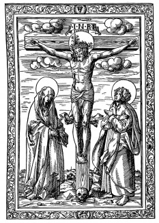 Христос на кресте. Иллюстрация из Missale des Bistums Eichstatt. Нюрнберг, 1517. Репринт 1930 г.